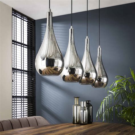 Suspension Moderne Lampes Gouttes Verre Chrom Ralf Suspensions