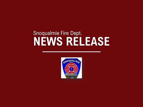 News Releases Snoqualmie Wa