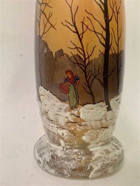 Proantic Legras Vase Paysage De Neige