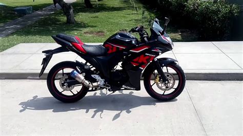 Suzuki Gixxer Sf 2017 Black Modificada Youtube