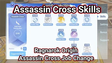 Assassin Cross Skills Ragnarok Origin Sea Assassin Cross Job Change