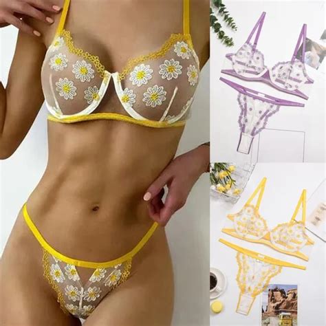 FEMMES SEXY DENTELLE Soutien Gorge G String Set Pyjama Sous Brod De Lingerie EUR PicClick FR