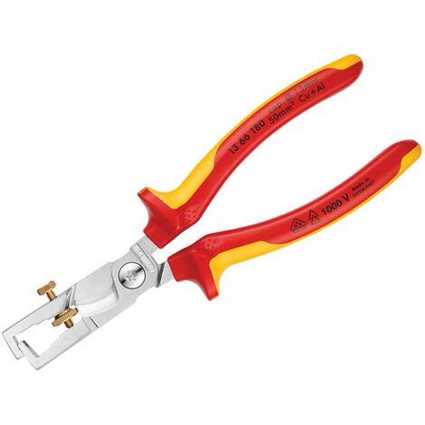 Knipex 13 66 180 SB VDE StriX Insulation Stripper With Cable Shears