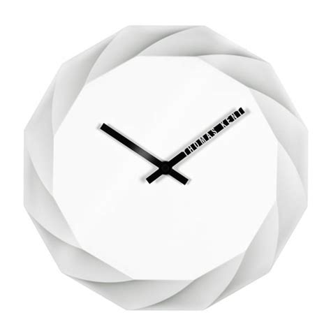 Thomas Kent D Dodecagon Elan Wall Clock White Black By Design