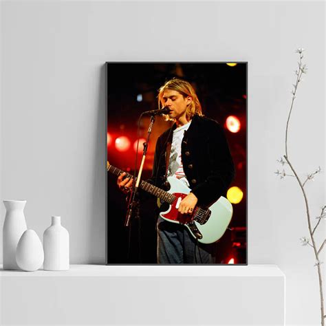 Kurt Cobain Music Poster T Poster Wall Art Home Decor Etsy