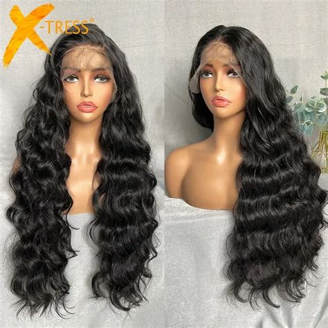 Perruque Lace Front Wig Synth Tique Loose Wave Longue 32 Pouces