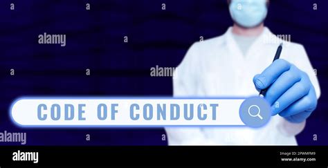 Text Sign Showing Code Of Conduct Concept Meaning Ethics Rules Moral