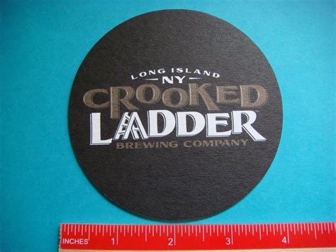 Beer Bar Coaster ~ ~ Crooked Ladder Brewing Riverhead Long Island New York Ebay