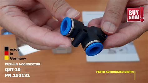 Festo Push In T Connector Qst Pn Youtube