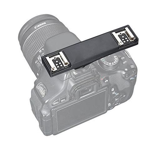 SUPON E TTL Dual Hot Shoe Flash Speedlite Light Bracket Compatible For