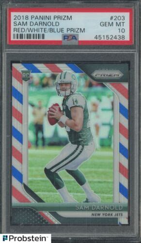 Panini Red White Blue Prizm Sam Darnold New York Jets Rc