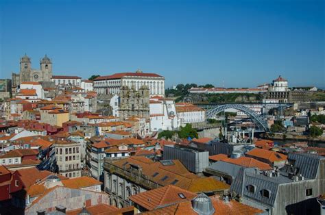 Beautiful View Of The Miradouro Da Vitoria Porto Portugal Stock Image