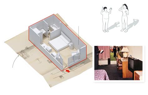 Recreation Of Days Inn Hotel Room From Police Sketch And Shot Of