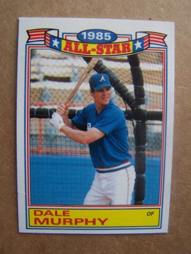 1985 Commemorative Nl All Star Dale Murphy Atlanta Braves 18 Topps