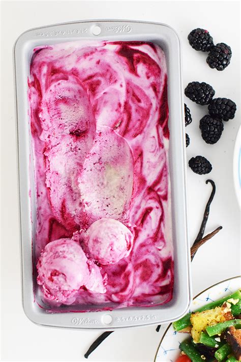 No Churn Blackberry Ice Cream Natalie Paramore