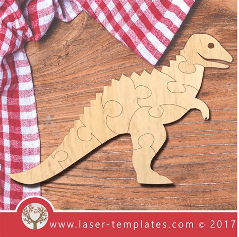 9 Piece Laser Cut Dinosaur Puzzle Template Download Vector Designs