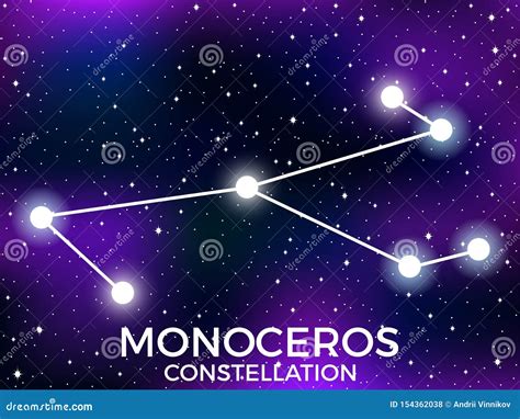 Constelaci N De Monoceros Cielo Nocturno Estrellado Racimo De Estrellas