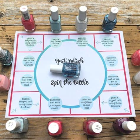 Spin The Nail Polish Bottle Printable Game For Tween And Teen Girls