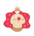 Old Man Character Sit Sleep Armchair Adult Icon Vector Image