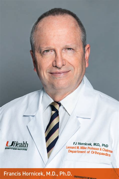 Orthopaedic Surgeon Researcher Dr Francis Hornicek Returns To Miami