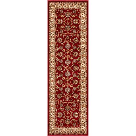 Well Woven Barclay Sarouk Traditional Oriental Panel Red 27 X 96 Runner Rug