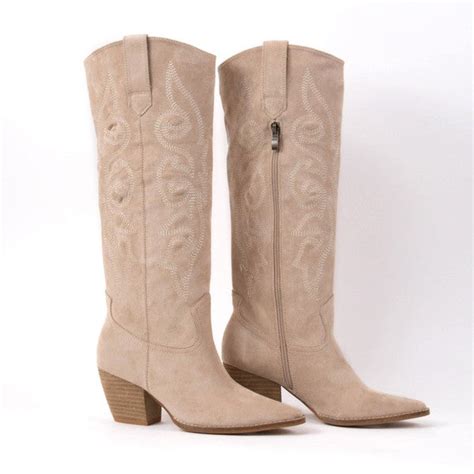 Suede Cowgirl Boots Tres Companies Boutique