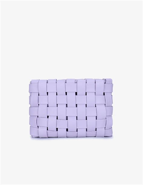 Lindy Clutch Woven Large Lavender Remireid