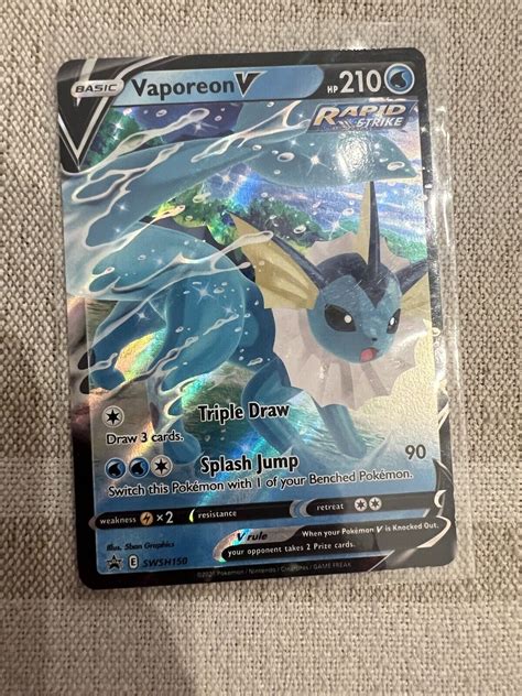 Vaporeon V Rapid Strike Swsh Swsh Sword Shield Promo Cards