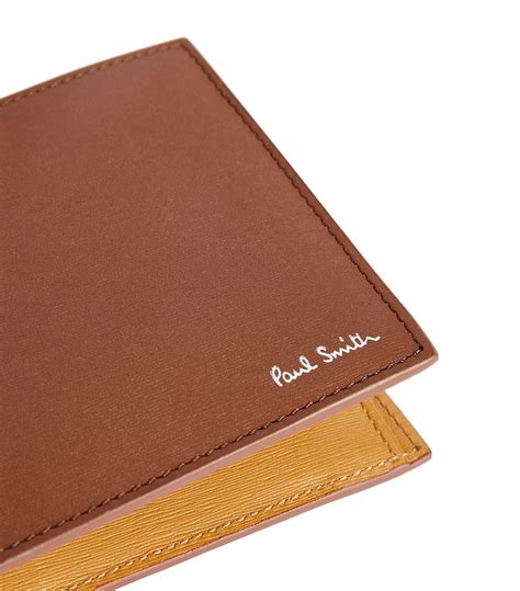 Mens Paul Smith Brown Leather Bifold Wallet Harrods Countrycode