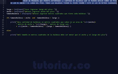 Sentencia If Else Python Cantidad De Baldosas Sobre El Piso