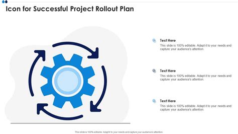 Icon For Successful Project Rollout Plan Presentation Graphics