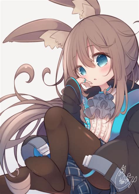 Safebooru 1girl Amiya Arknights Animal Ear Fluff Animal Ears