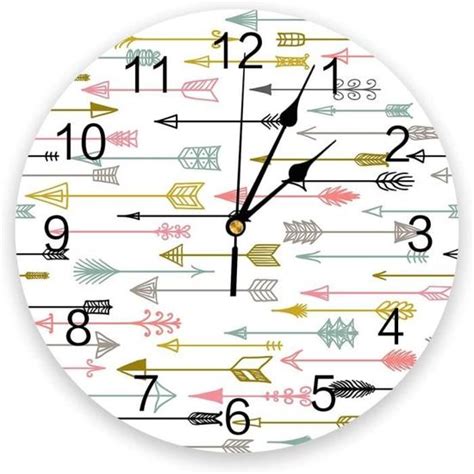 Horloges Murales Pour Salon Moderne Plume Tribale Color E Fl Che D