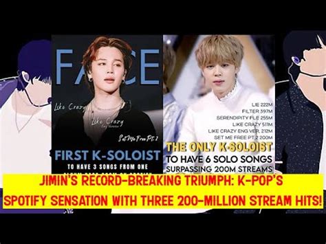 Jimin S Record Breaking Triumph K Pop S Spotify Sensation With Three