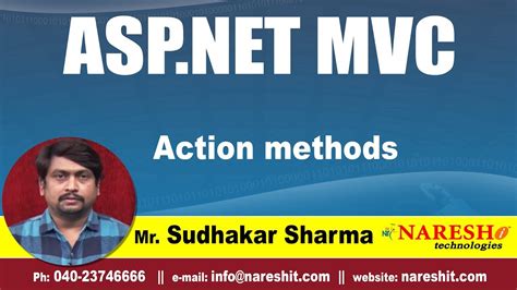 Action Methods In ASP NET MVC Asp Net MVC Tutorials By Mr Sudhakar