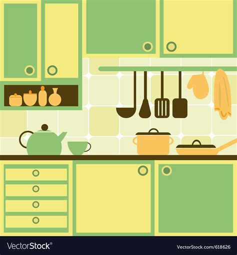 With kitchen Royalty Free Vector Image - VectorStock