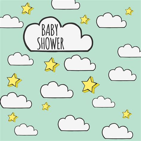 Premium Vector | Green baby shower background