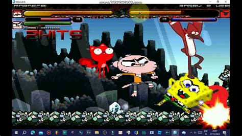 Mugen Battle 2 Mordecai Gumball Kiff Spongebob Vs Angry P Head Youtube