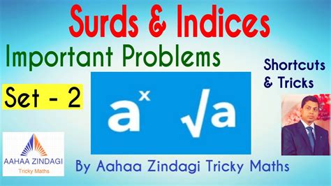 Surds And Indices In English Important Problems Set For Ssc Cat