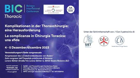 Le Complicanze In Chirurgia Toracica Una Sfida Siet