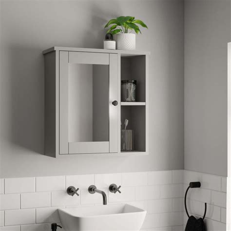 Lynton Grey Compact Bathroom Wall Cabinet Grey By Dunelm Ufurnish