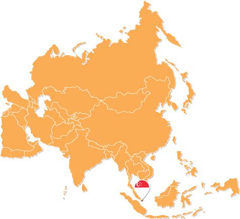 mapa de singapur en asia iconos que muestran la ubicación y las