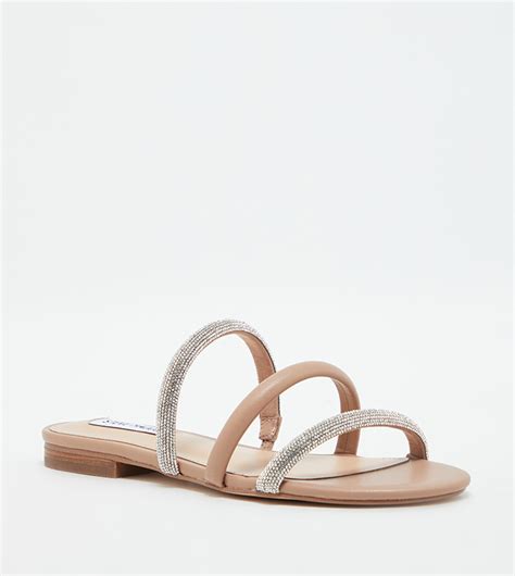 Buy Steve Madden ADAIRE Embellished Strappy Flat Sandals In Beige