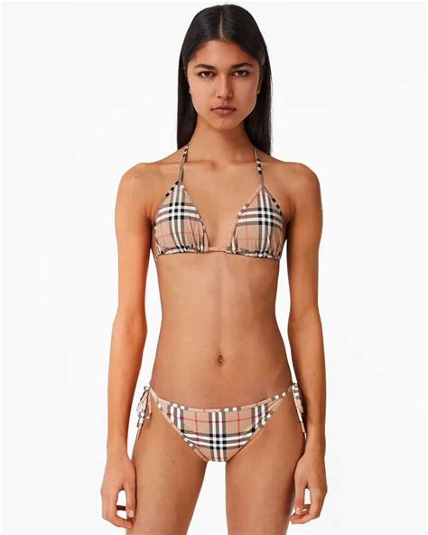 W Cobb Bikini Burberry Tops Swimwear Beige