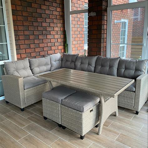 AFM-307B Beige комплект плетеной мебели угловой - купить в Москве по ...