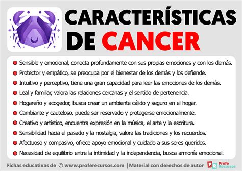 Características Del Signo Cancer