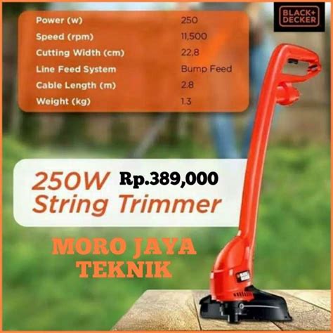 Jual Mesin Potong Rumput Listrik Black Decker String Trimmer Gl