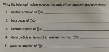 Answered Write The Balanced Nuclear Equation For Each Of The Processes