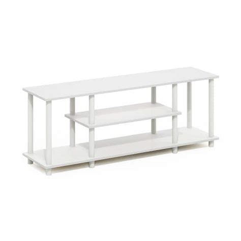 Furinno Turn-N-Tube White/White TV Stand Entertainment Center Fits TV's ...