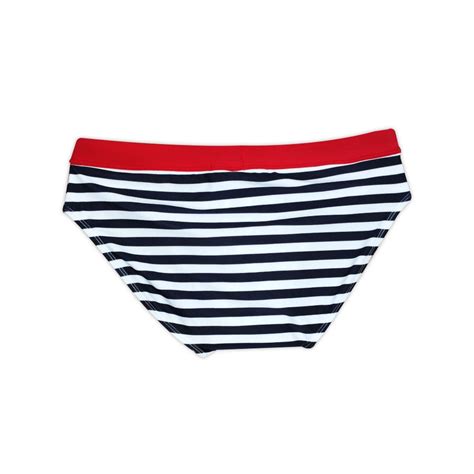 Navy Striped Swim Briefs Queer In The World The Shop